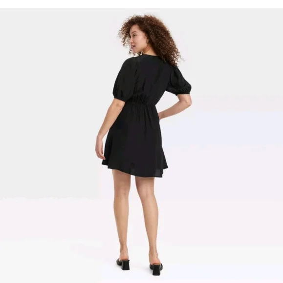 A New Day Classic Black Wrap Dress - Picture 2 of 6